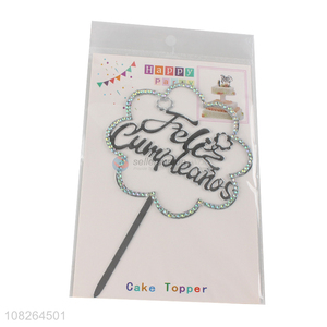 Top products plastic silver cake topper with cheap price