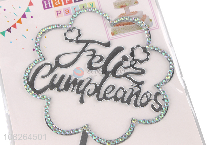 Top products plastic silver cake topper with cheap price