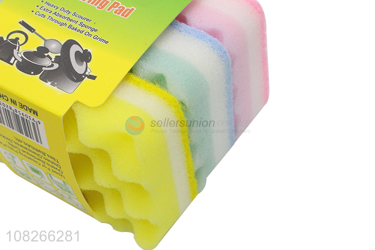 Fashion 3 Pieces Colorful Spong Kitchen Cleaning Sponge