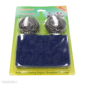 Custom Kitchen Scrubber Clean Ball And Scouring Pad Set