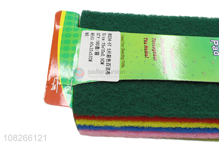 Wholesale Kitchen Scrubber 5 Pieces Scouring Pad Set