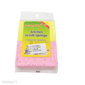 Fashion Design 2 Pieces Scouring Pad Kitchen Scrub Sponge