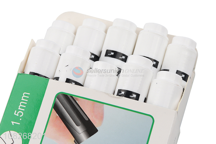 High Quality 12 Pieces White Marker Pen Marking Pen