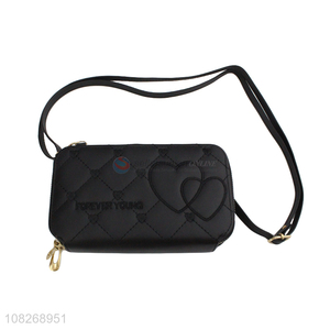 Hot sale women embroidered wallets <em>ladies</em> <em>purse</em> with shoulder strap