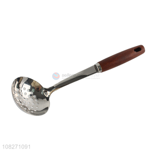 Hot selling stainless steel slotted spoon colander for kitchen