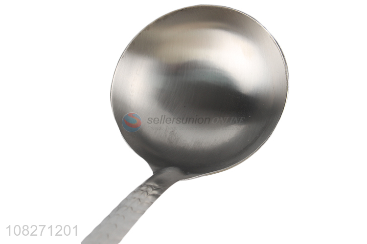 Wholesale price long handle stainless steel soup spoon