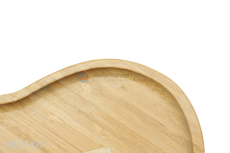 Good quality pear shape bamboo food serving tray food plate snacks dish