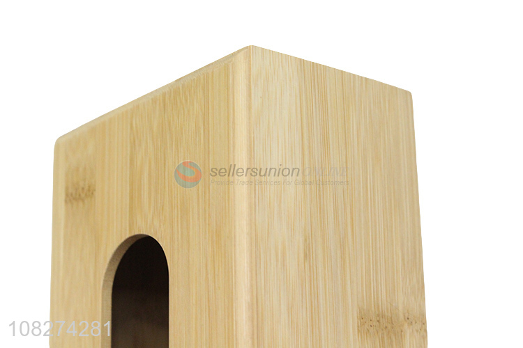 Best selling eco-friendly bamboo tissue box napkin holder container