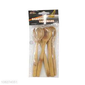 Hot selling reusable natural bamboo spoon set bamboo honey mixing spoons