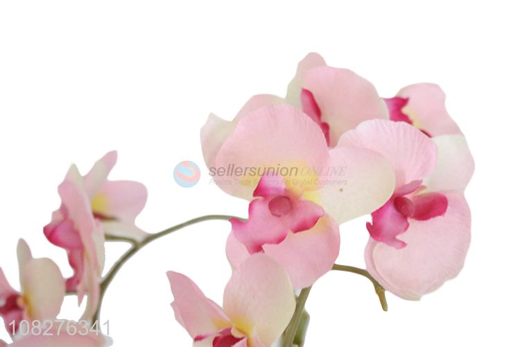 Most popular artificial butterfly orchid flowers in pot for garden decor