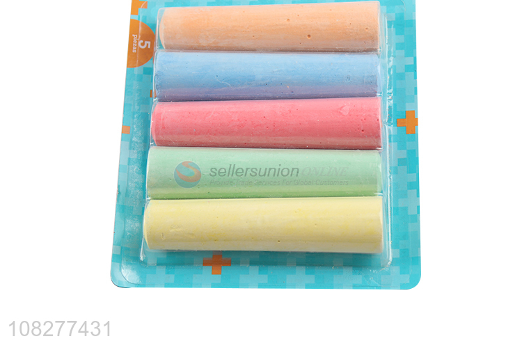 Custom 5 Colors Dustless School Jumbo Sidewalk Chalk For Kids