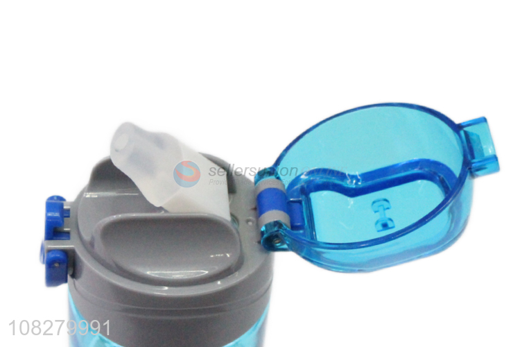 High Quality Cartoon Printing Plastic Water Bottle With Straw