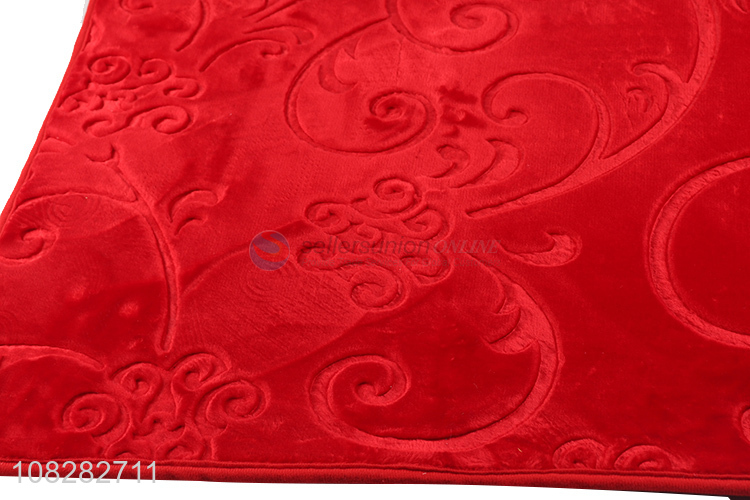 New arrival embossed non-slip water absorbent bath mat bath rug