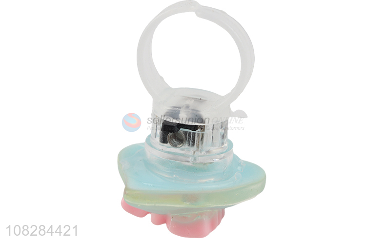 Fashion Style Heart Shape Led Finger Light Ring For Sale