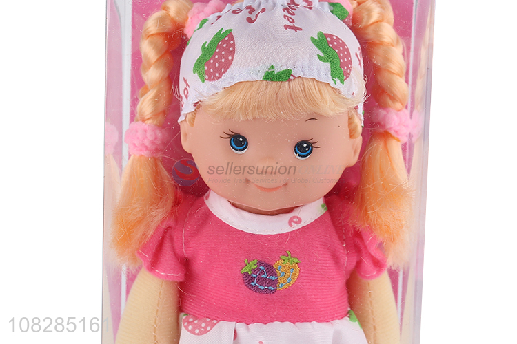 Good quality pretty fruit doll toys with yellow hair