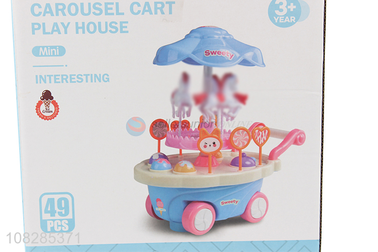 Online wholesale non-toxic mini carousel cart toys for kids