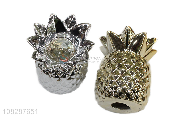 Best quality ceramic pineapple figurines ceramic craft for gift