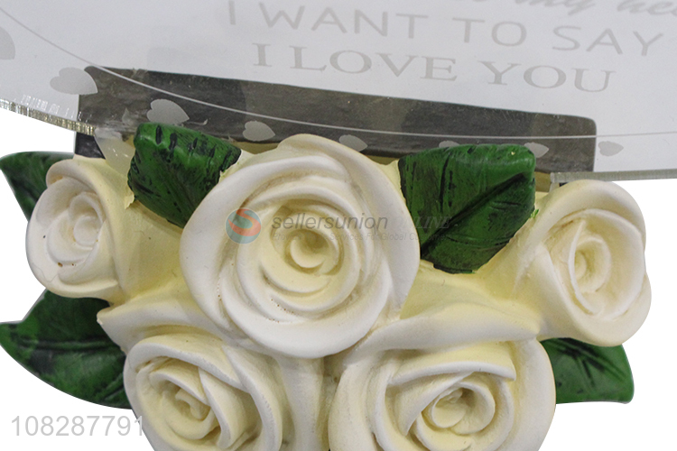 New arrival exquisite ceramic rose figurine for Valentines gift