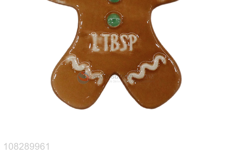 Yiwu market creative gingerbread man plate ceramic desktop ornament