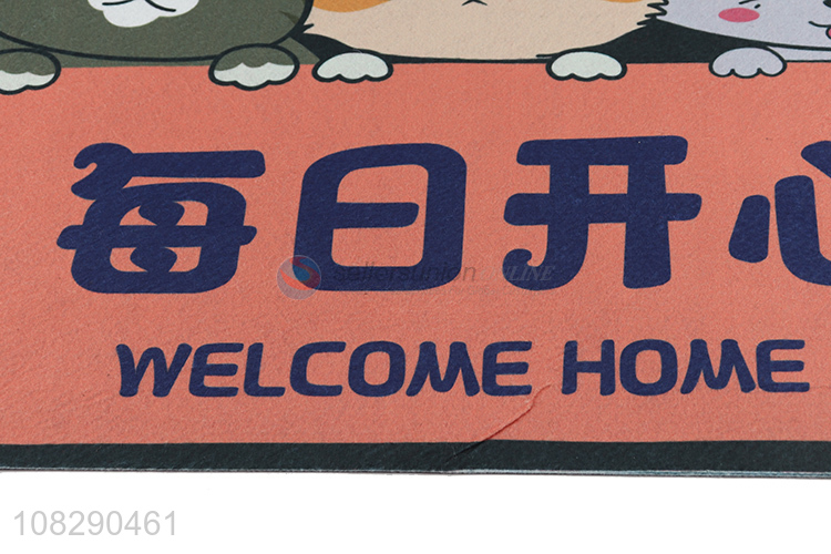 Good wholesale price PVC cartoon door mat living room floor mat