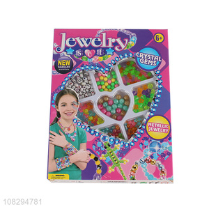 Good price plastic beads DIY jewelry set kids jewelry making kit