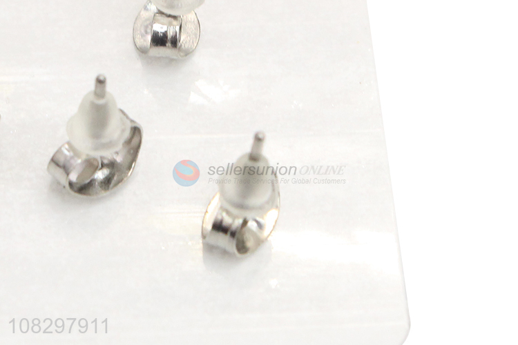 Recent design stainless steel stud earrings set piercing earrings