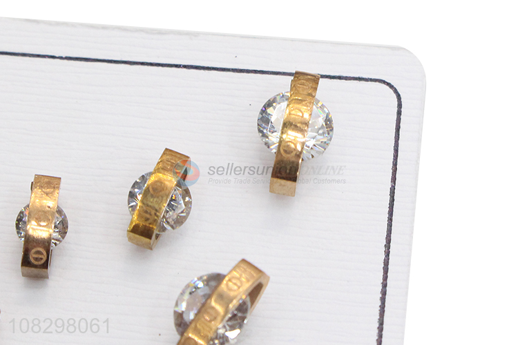 Good quality chic stainless steel stud earrings women's earrings