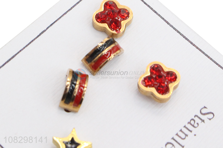 New arrival trendy stainless steel stud earrings for women girls