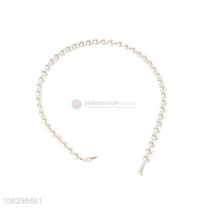 Yiwu wholesale fashion pearl hair hoop girls headband