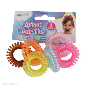 Factory price creative telephone wire hair ring for girls