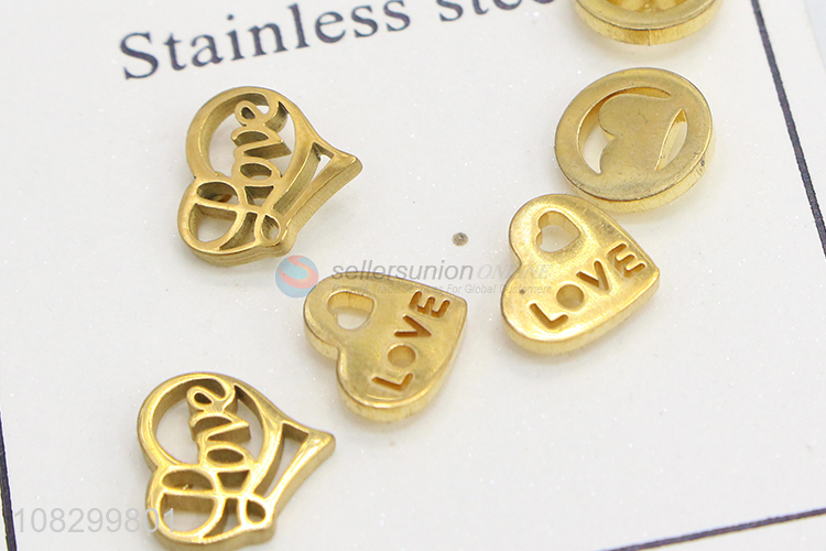 Fashion Heart Shape Ladies Ear Stud Metal Earrings