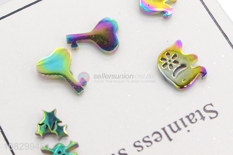 Custom 3 Pairs Stainless Steel Ear Stud Modern Earring