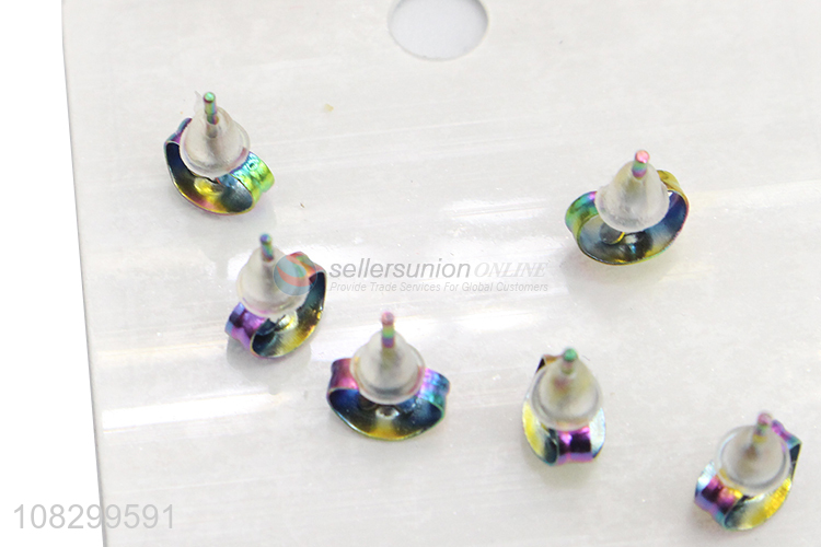 Newest 3 Pairs Stainless Steel Ear Stud For Girls