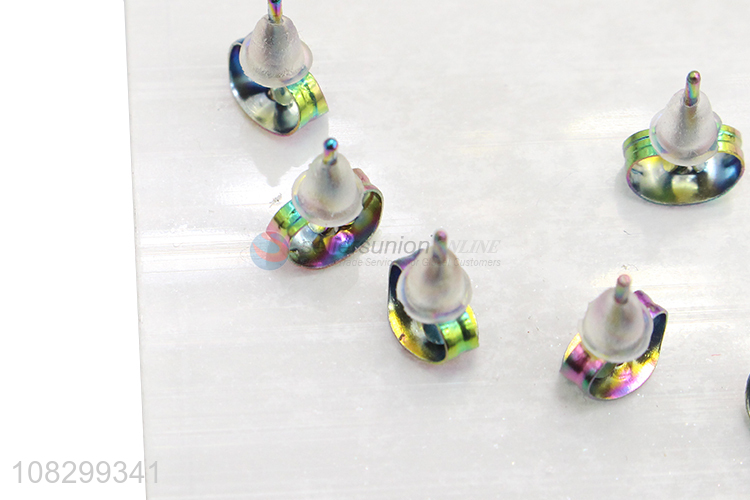 Wholesale 3 Pairs Stainless Steel Ear Stud Fashion Earring