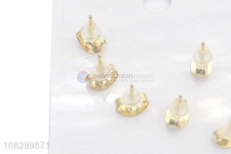 Fashion Ladies Metal Earring Stainless Steel Ear Stud Set