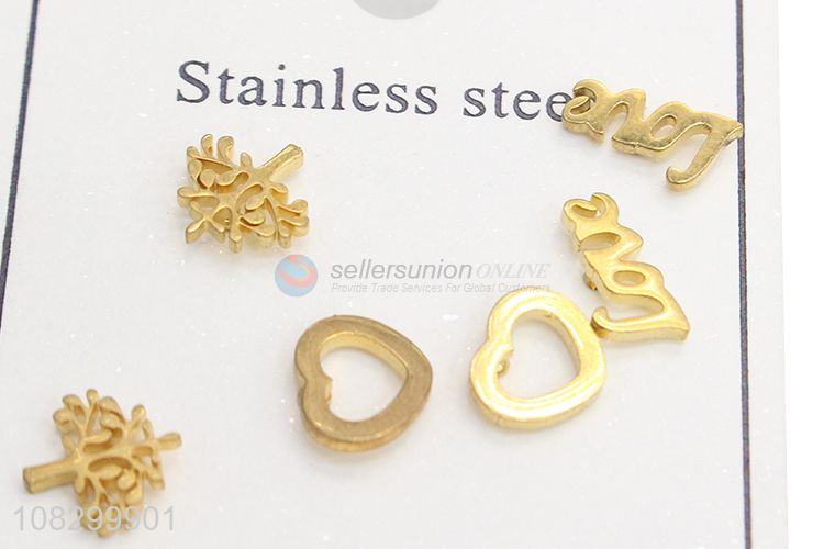 New Products Stainless Steel Earrings Fashion Ear Stud