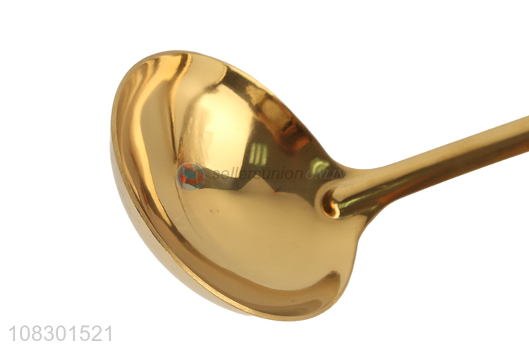 Top products golden kitchen utensils soup ladle spoon for sale