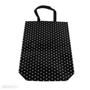 Factory wholesale dot printed reusable shopping bag handbag