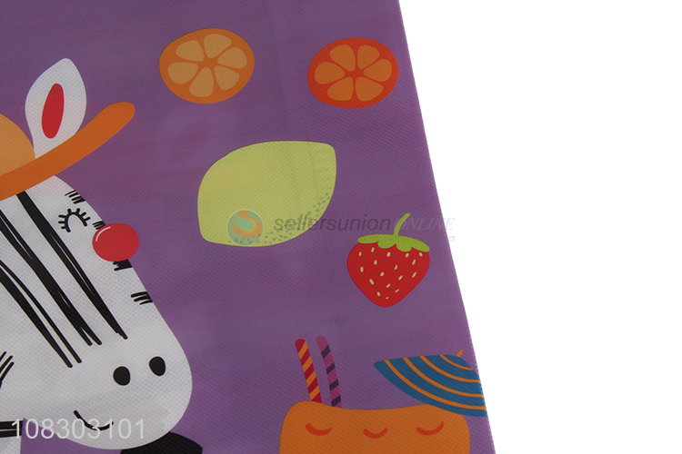 Wholesale from china zebra printed purple cute shopping bag