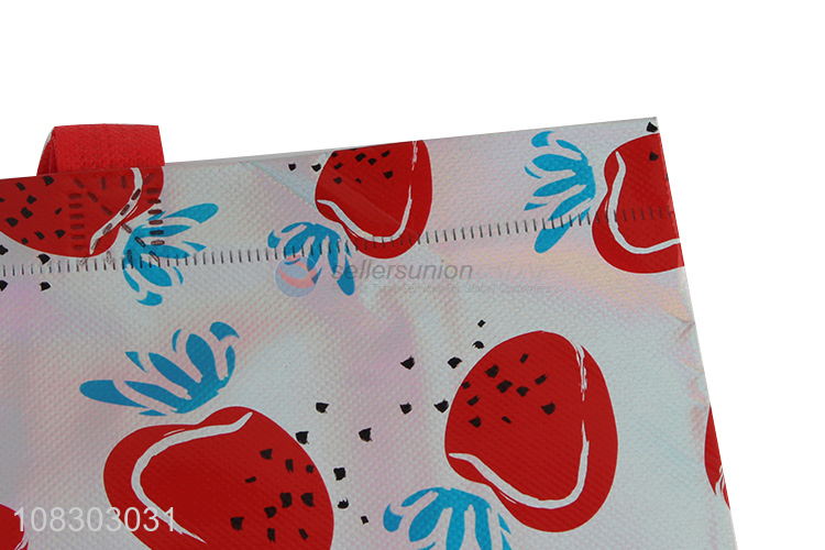 Top selling cute strawberry printed women shopping bag