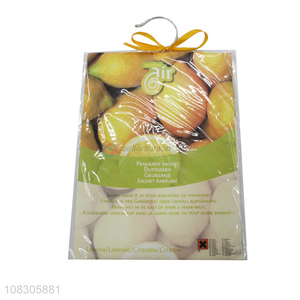 Good sale lemon fragrance hanging fragrant sachet for home