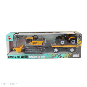 Wholesale Plastic Inertial Vehicle Simulation Excavator Toy Car