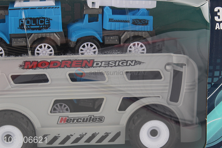 Wholesale Inertial Truck With Pull-Back Police Car Set