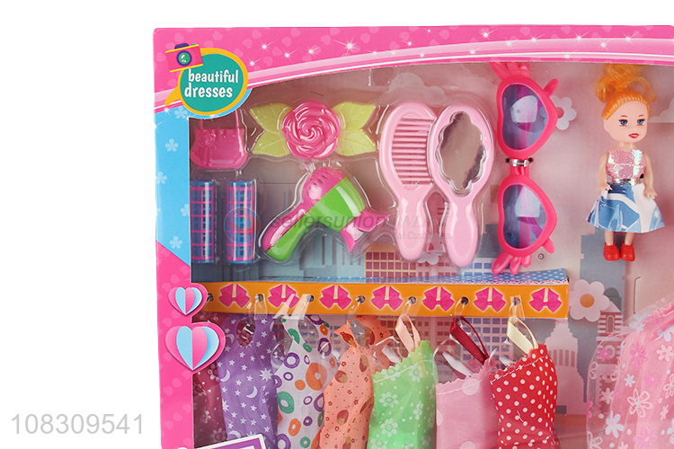 New products beauty doll plastic girls kids doll toy set