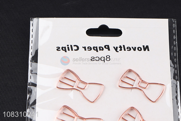 Factory price creative bow paper clips office stationery clips