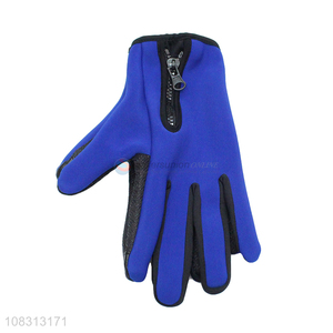 Good quality men winter touchscreen fleece outdoor sports gloves