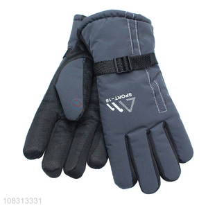 Wholesale men winter thick outdoor gloves non-slip sports gloves