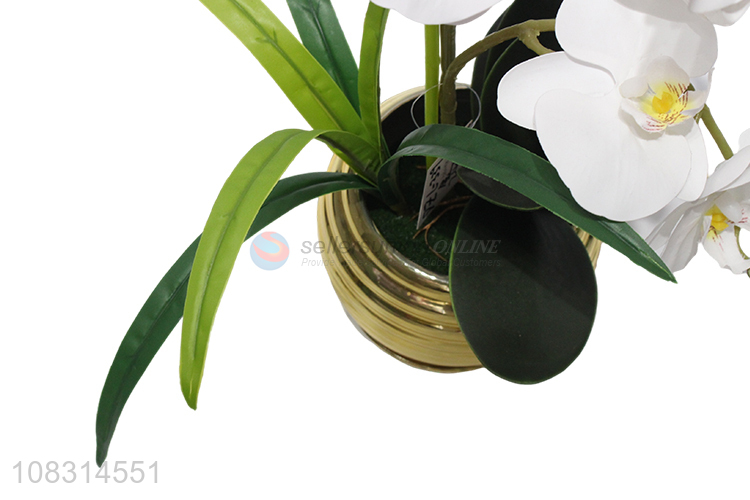 New arrival white fake flower artificial bonsai potting for sale