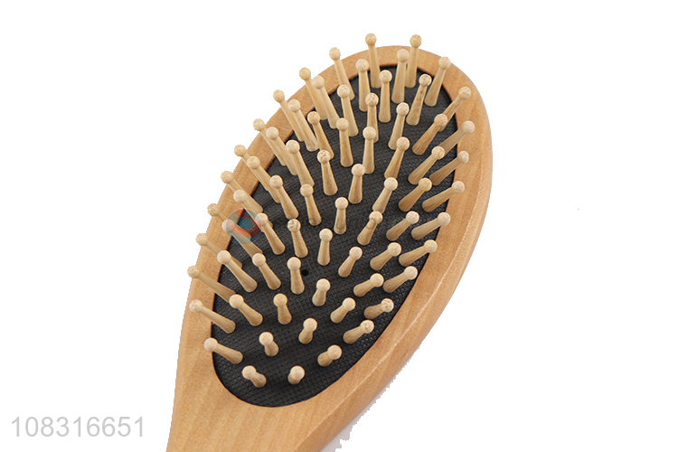 Fashion Design Detangling Hair Brush With Wooden Handle