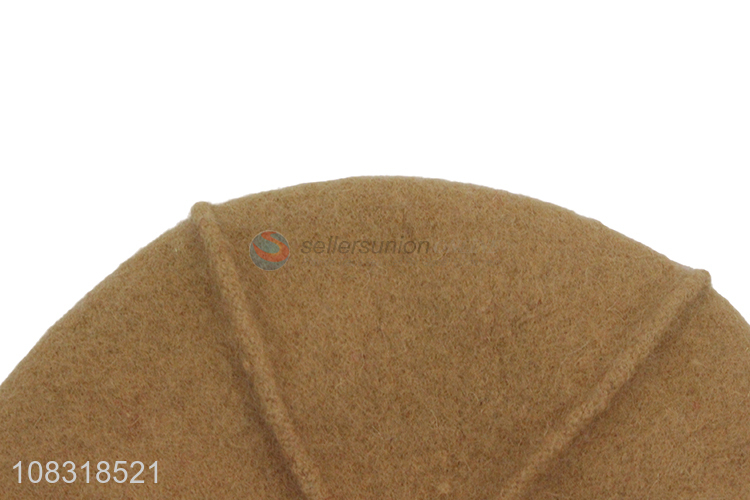 Yiwu Wholesale Hexagon Beret Thickened Wool Cap for Children